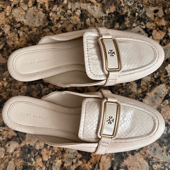 Tory Burch Georgia Backless Leather Loafers - Picture 4 of 7